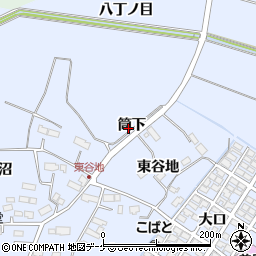 宮城県遠田郡美里町北浦筒下周辺の地図