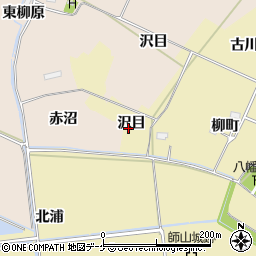 宮城県大崎市古川師山沢目周辺の地図