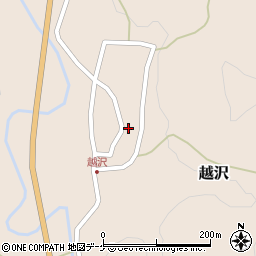 越沢簡易郵便局周辺の地図
