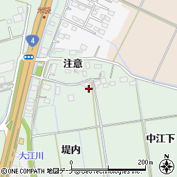 宮城県大崎市古川米袋堤内周辺の地図