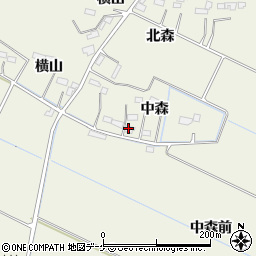 宮城県大崎市古川石森中森周辺の地図
