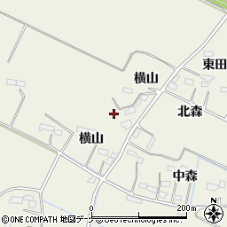宮城県大崎市古川石森横山西周辺の地図