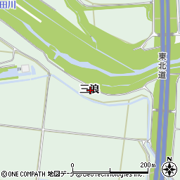 宮城県大崎市古川飯川三浪周辺の地図