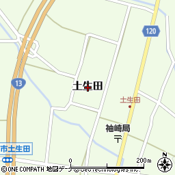 〒995-0001 山形県村山市土生田の地図