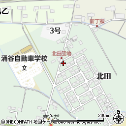 宮城県遠田郡涌谷町北田159-6周辺の地図