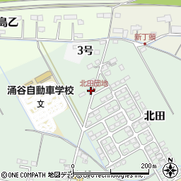 宮城県遠田郡涌谷町北田158周辺の地図