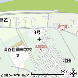 宮城県遠田郡涌谷町北田155周辺の地図