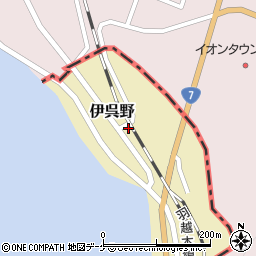 新潟県村上市伊呉野周辺の地図