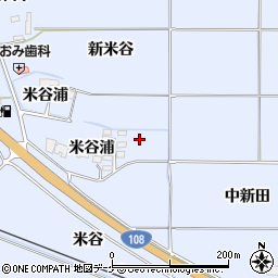 宮城県遠田郡美里町北浦米谷周辺の地図