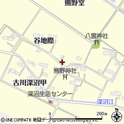 宮城県大崎市古川深沼周辺の地図