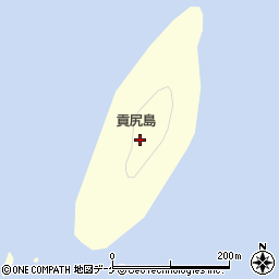 貢尻島周辺の地図