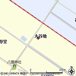 宮城県大崎市古川深沼大谷地周辺の地図