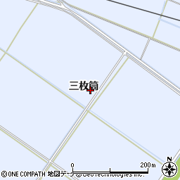 宮城県美里町（遠田郡）北浦（三枚筒）周辺の地図