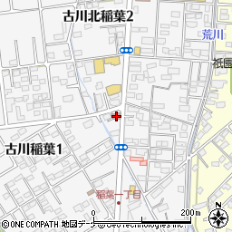 古川稲葉郵便局周辺の地図