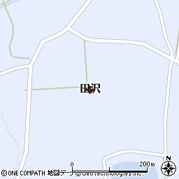 山形県大石田町（北村山郡）田沢周辺の地図