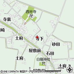宮城県大崎市古川飯川寺下周辺の地図