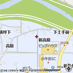 宮城県遠田郡美里町北浦新高原44周辺の地図