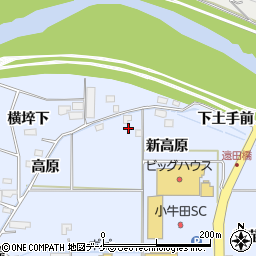 宮城県遠田郡美里町北浦新高原周辺の地図