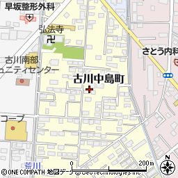 宮城県大崎市古川中島町周辺の地図