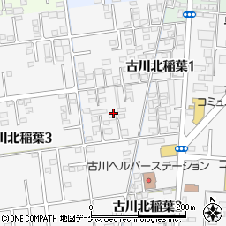 宮城県大崎市古川北稲葉1丁目7周辺の地図