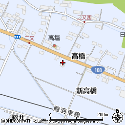 宮城県遠田郡美里町北浦新高橋14周辺の地図