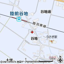 宮城県遠田郡美里町北浦谷地34周辺の地図