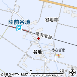 宮城県遠田郡美里町北浦谷地13周辺の地図