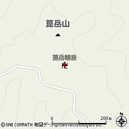 箟峰寺周辺の地図
