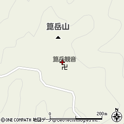 箟峯寺周辺の地図