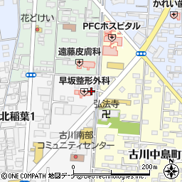 大崎調剤薬局古川南店周辺の地図