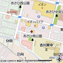 ヤマザキＹショップ古川駅東店周辺の地図
