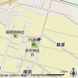 宮城県大崎市古川馬寄新釜周辺の地図