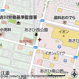 パソコンじゅく古川教室周辺の地図