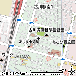 宮城県大崎市古川駅南周辺の地図
