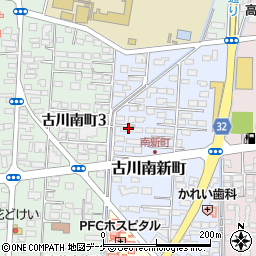 古川県職員宿舎周辺の地図