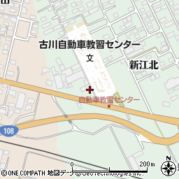 宮城県大崎市古川鶴ケ埣新江北23周辺の地図