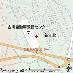 宮城県大崎市古川鶴ケ埣新江北60-5周辺の地図