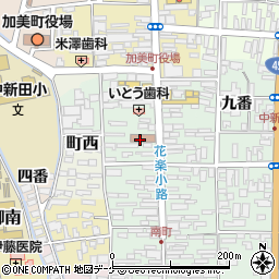 中新田郵便局保険周辺の地図