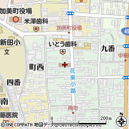 中新田郵便局周辺の地図