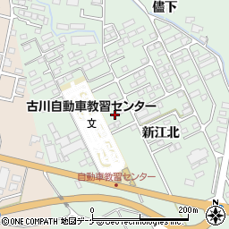 宮城県大崎市古川鶴ケ埣新江北58周辺の地図