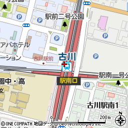 駅レンタカー古川営業所周辺の地図