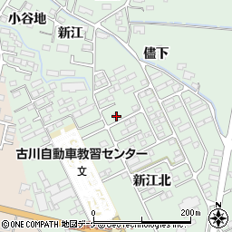 宮城県大崎市古川鶴ケ埣新江北84周辺の地図