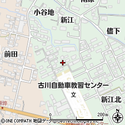 宮城県大崎市古川鶴ケ埣新江北39-4周辺の地図