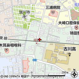 古川南町郵便局周辺の地図