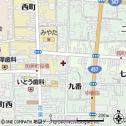 宮城県加美郡加美町岡町3周辺の地図