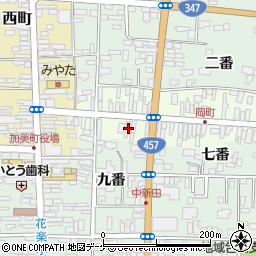 宮城県加美郡加美町岡町10周辺の地図