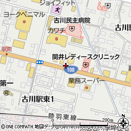 (266)コナカ古川駅東店周辺の地図