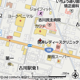 宮城県大崎市古川駅東周辺の地図