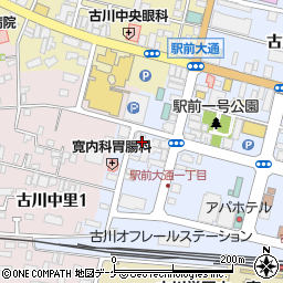 宮城県大崎市古川駅前大通1丁目3-2周辺の地図