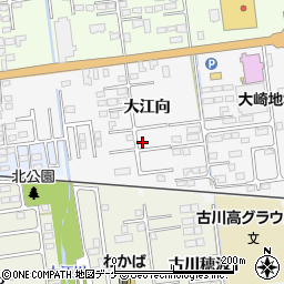 宮城県大崎市古川稲葉大江向82-3周辺の地図